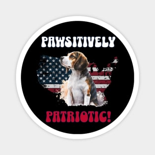 4th of July Independence Day Patriotic Beagle Funny Design for Dog Lovers Magnet